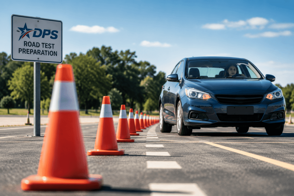 Vehicle preparation for a Texas road test